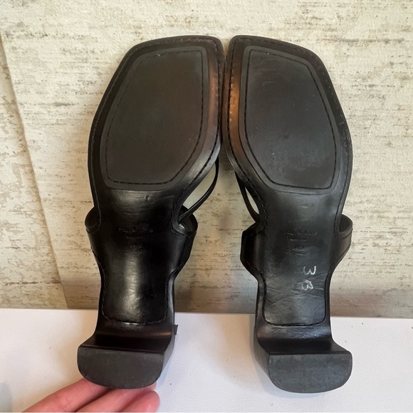 Rag & Bone Women's Colt Black Mid-Heel Sandal Size 9.5 Square Toe - Picture 10 of 16